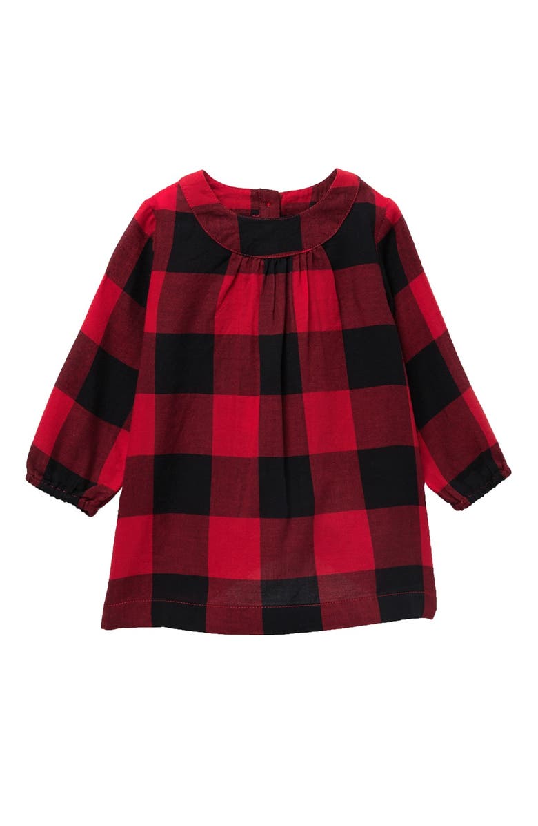 Harper Canyon A Line Woven Bubble Sleeve Plaid Dress, Main, color, 
