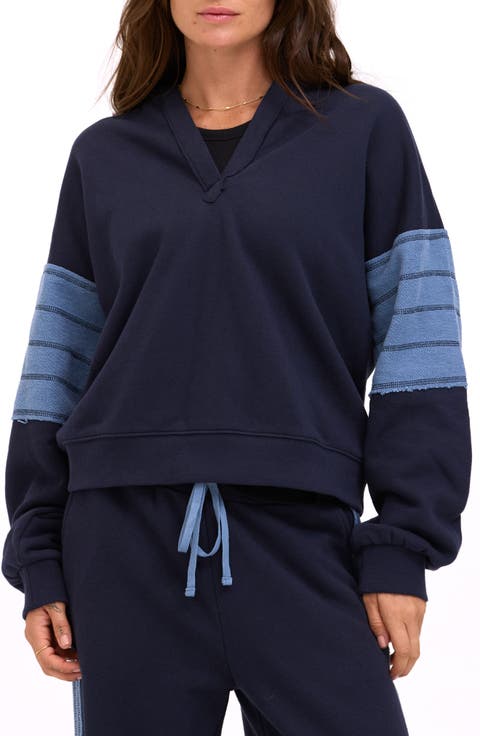 Sophia Oversized V-Neck Sweatshirt