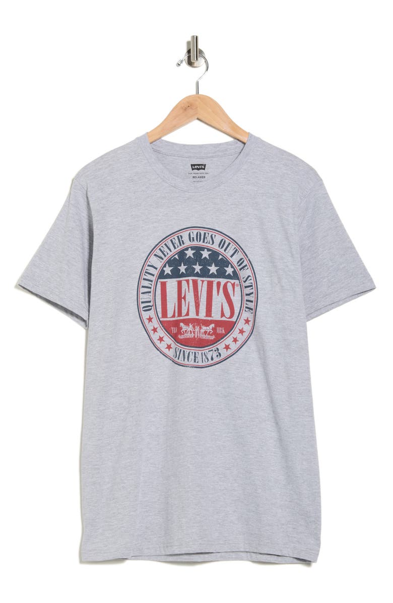 Levi's<sup>®</sup> Relaxed Fit Logo Graphic T-Shirt, Alternate, color, Bingo Heather Gray