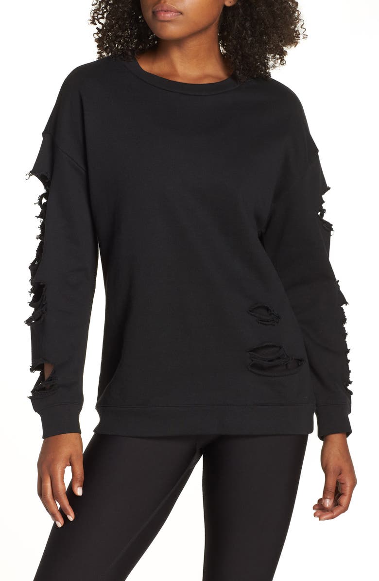 Alo Fade Long Sleeve Pullover, Main, color, 