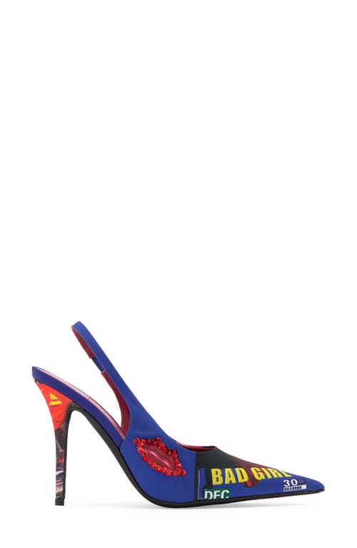 Jeffrey Campbell Surpass Slingback Pointed Toe Pump In Bad Girl Combo