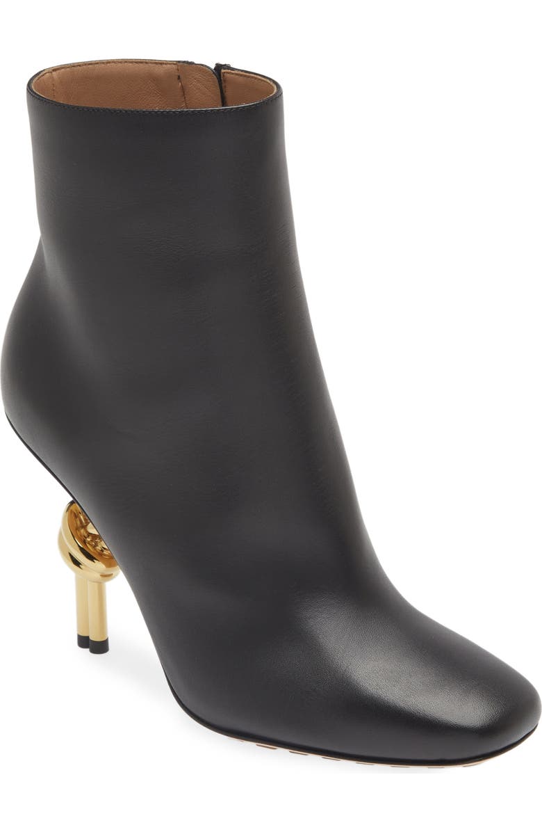 Bottega Veneta Knot Heel Bootie, Main, color, Black