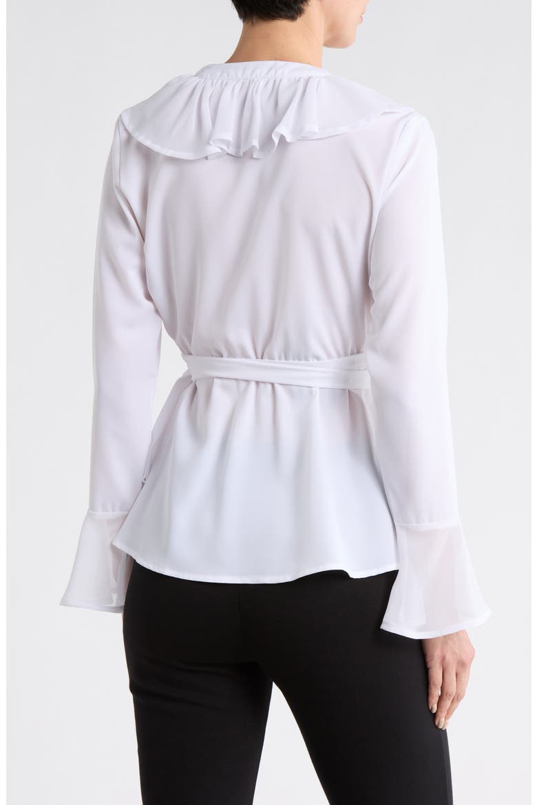 Ruffle Wrap Top, Alternate, color, WHITE