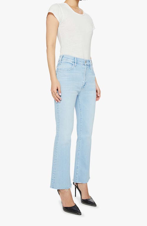 Mother The Hustler Frayed Ankle Jeans In Blue