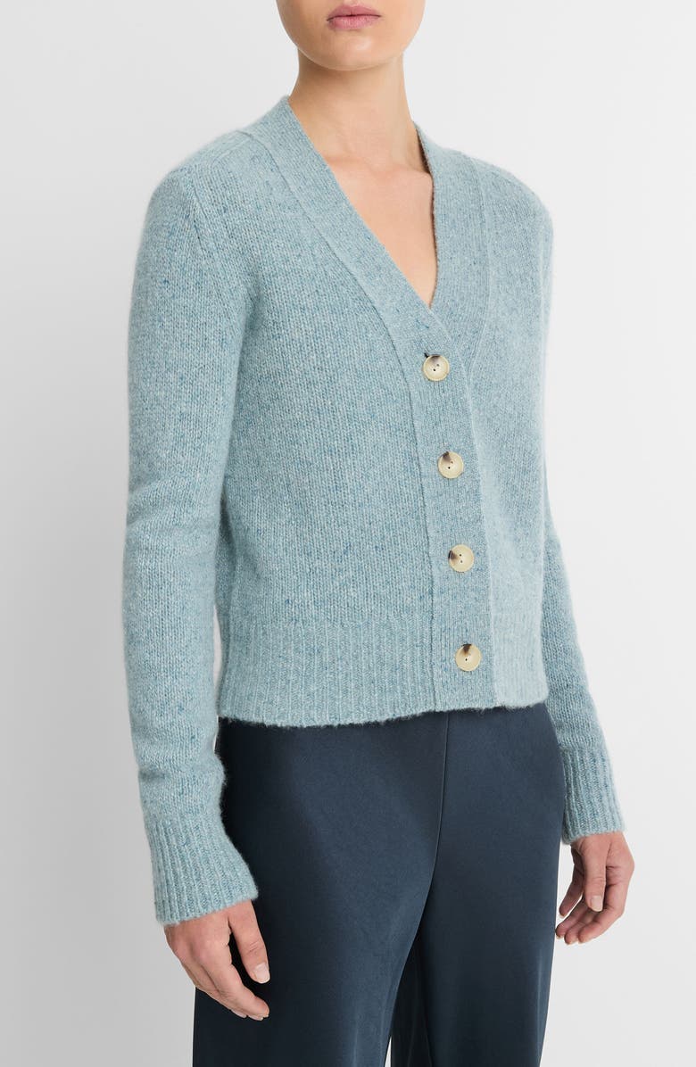 Vince Donegal Cashmere V-Neck Cardigan, Alternate, color, Capri Donegal