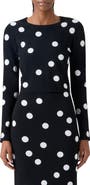Akris punto Polka Dot Jacquard Fitted Sweater