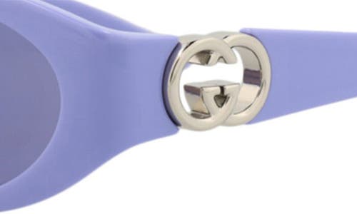 Gucci Round-frame Injection Sunglasses In Purple