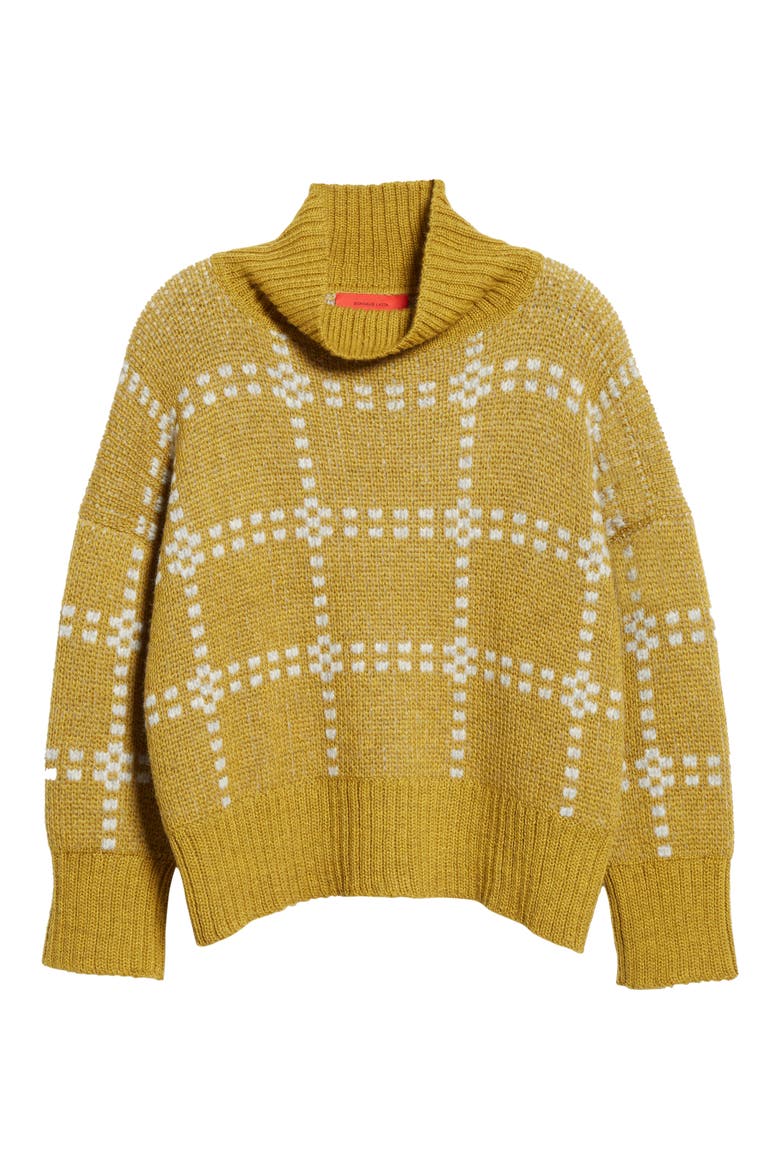 Check Alpaca Blend Sweater, Alternate, color, LICHEN