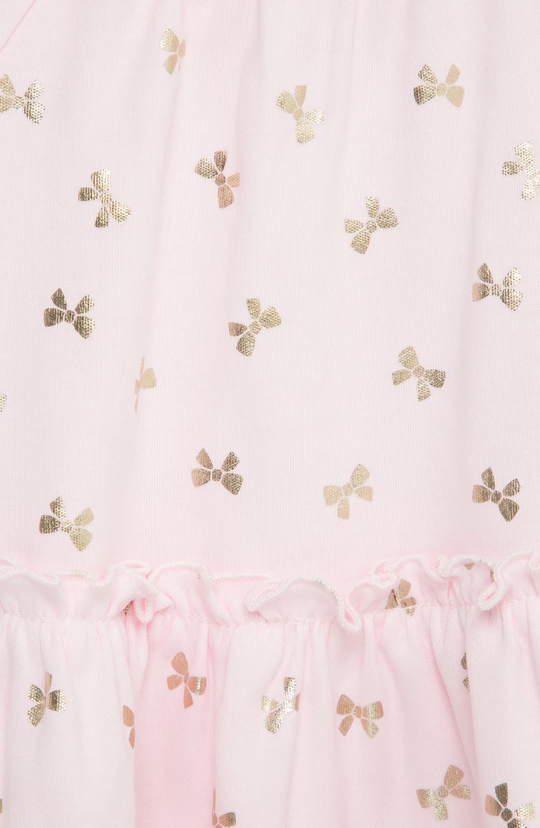 Little Me Bow Shine Tunic, Leggings & Headband Set, Alternate, color, Pink