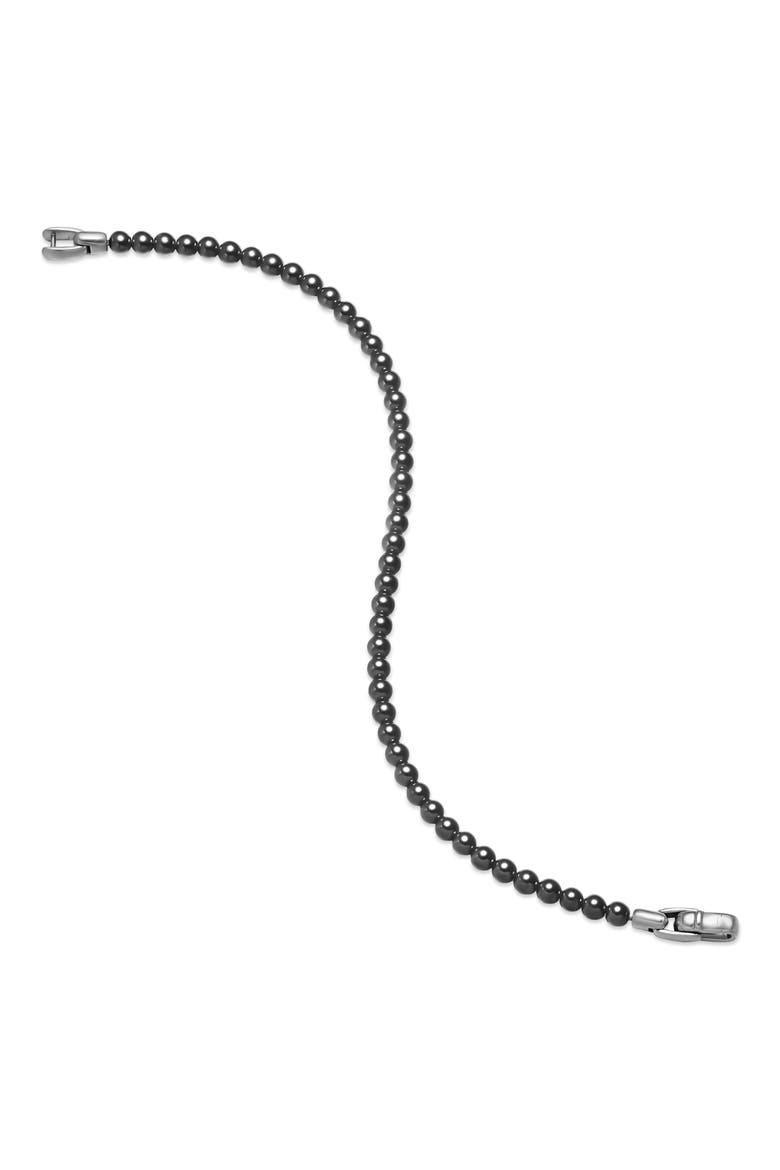 Men's Spiritual Beads Bracelet, 4mm, Alternate, color, SILVER