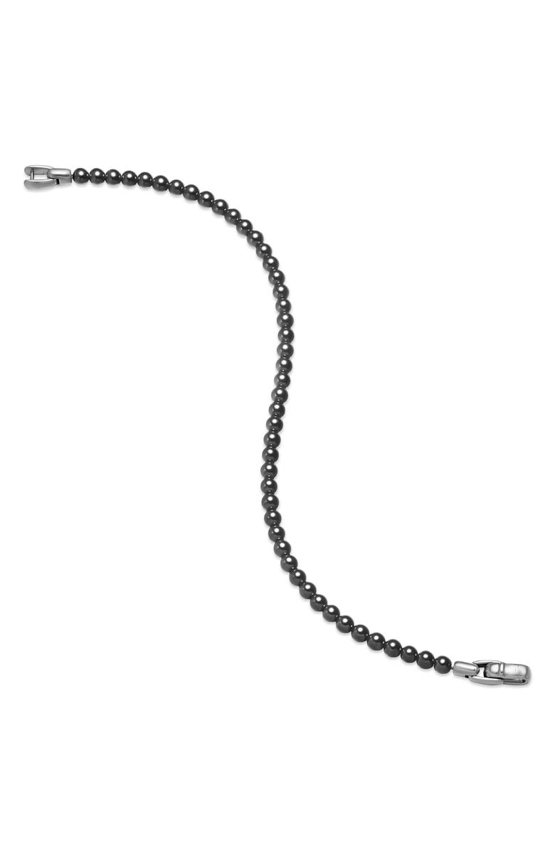 David Yurman Men's Spiritual Beads Bracelet, 4mm, Alternate, color, Silver