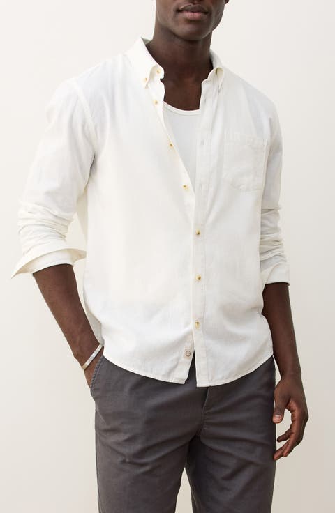 Better-than-Linen Short Sleeve Hemp Blend Button-Up Shirt