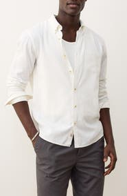 Marine Layer Better-than-Linen Hemp Blend Button-Down Shirt