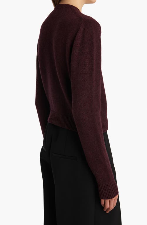 Khaite Plum Cashmere Knit Everheart Cardigan In Purple