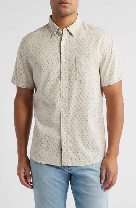 Rails Carson Short Sleeve Stretch Linen Blend Button-Up Shirt