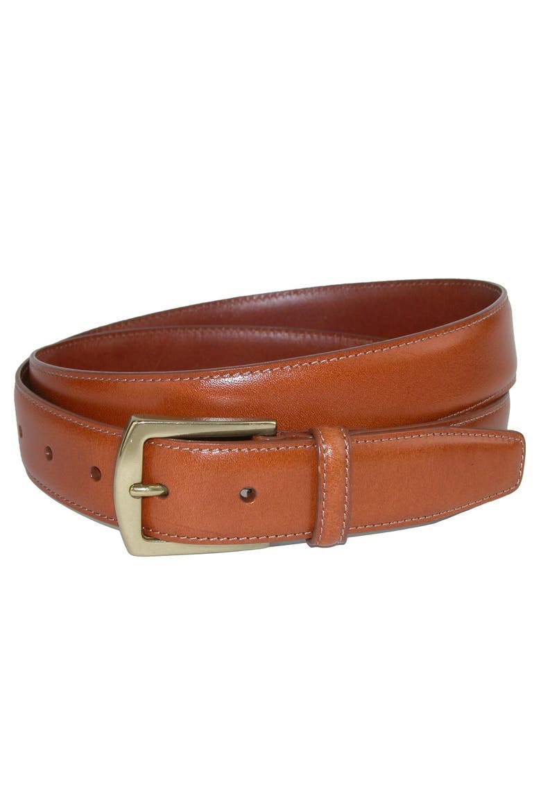 Men's Ciga Smooth 32mm Calfskin Leather Dress Belt, Main, color, Tan