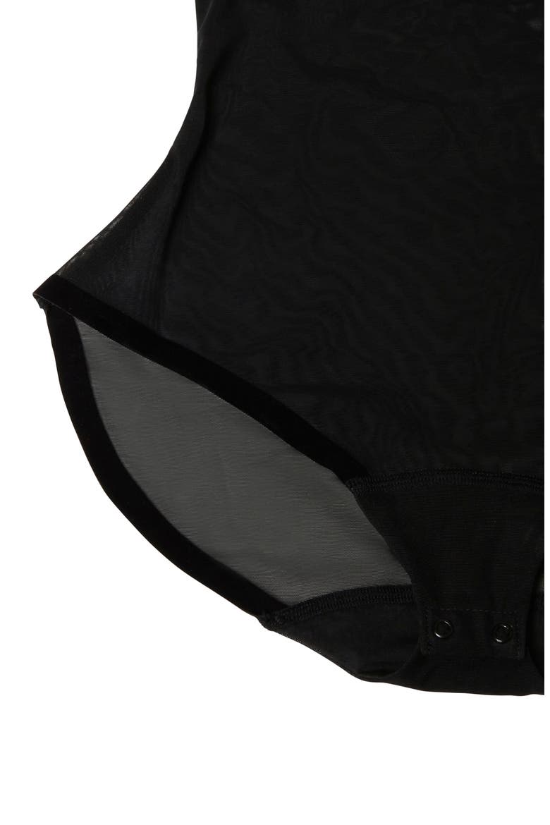 Mesh Forming Bodysuit, Alternate, color, BLACK