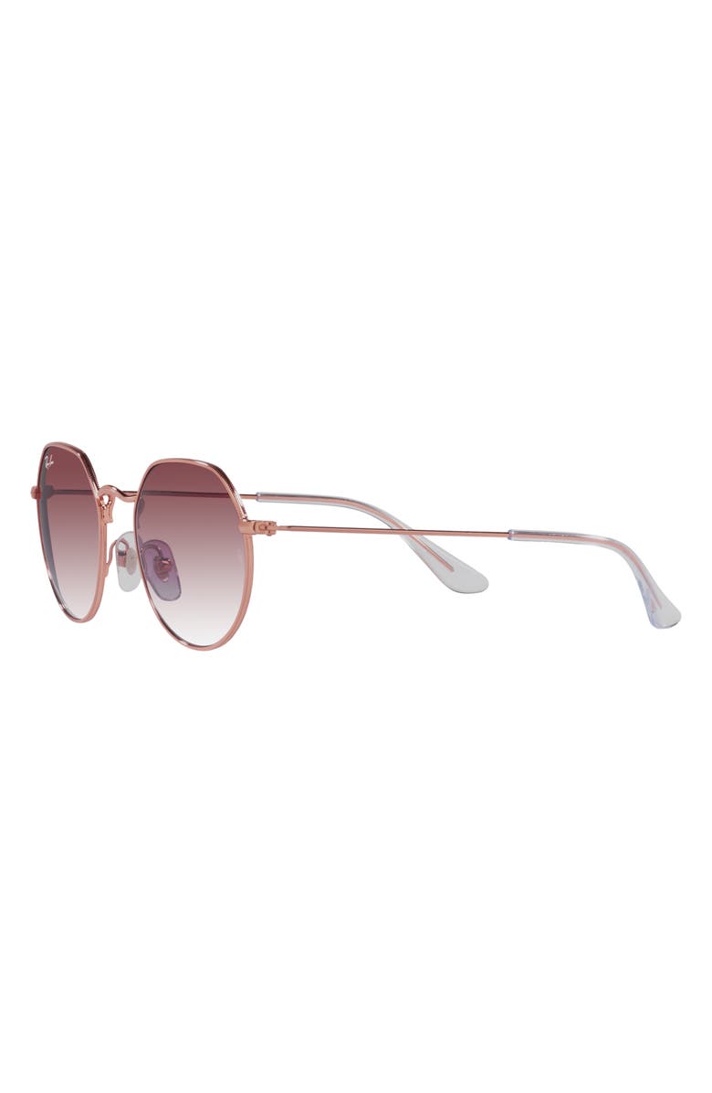 Ray-Ban Kids' Jack 47mm Gradient Irregular Sunglasses, Alternate, color, Rose Gold