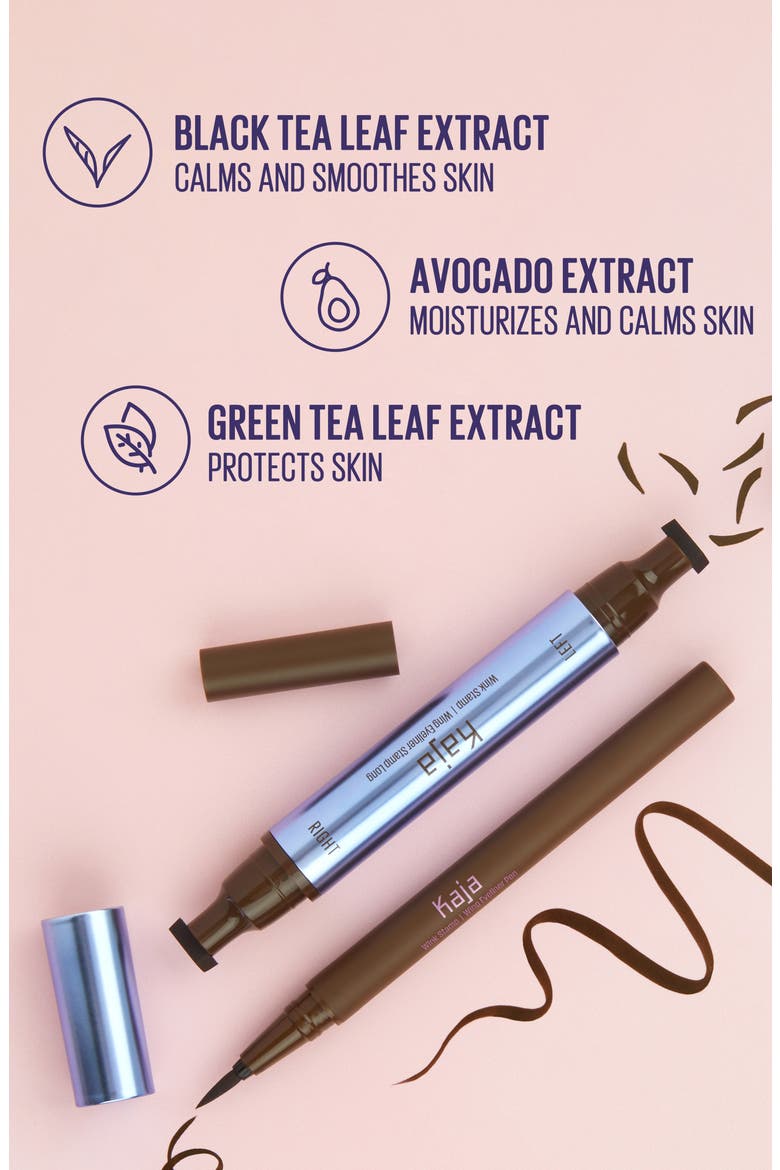 Wink Long Winged Eyeliner Stamp & Eyeliner Pen Set, Alternate, color, DARK BROWN