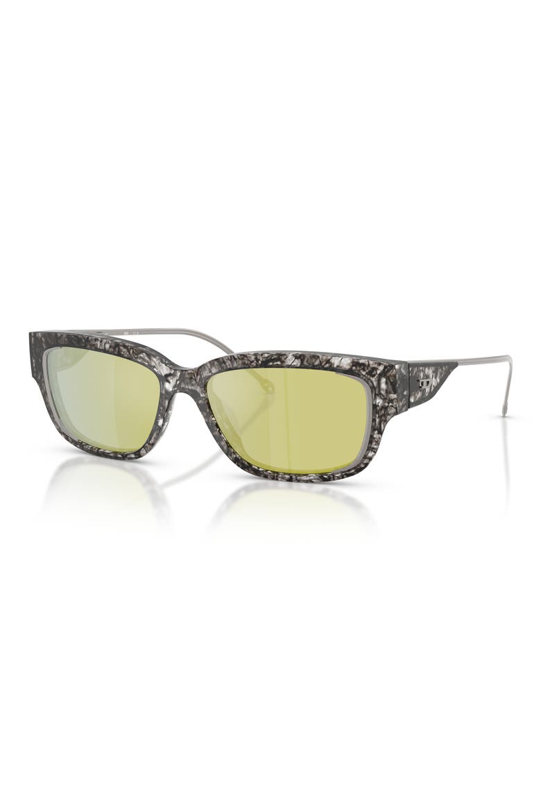 DL2002MU Geck-D 56mm Rectangular Sunglasses, Alternate, color, HAVANA / VIOLET / EMERALD