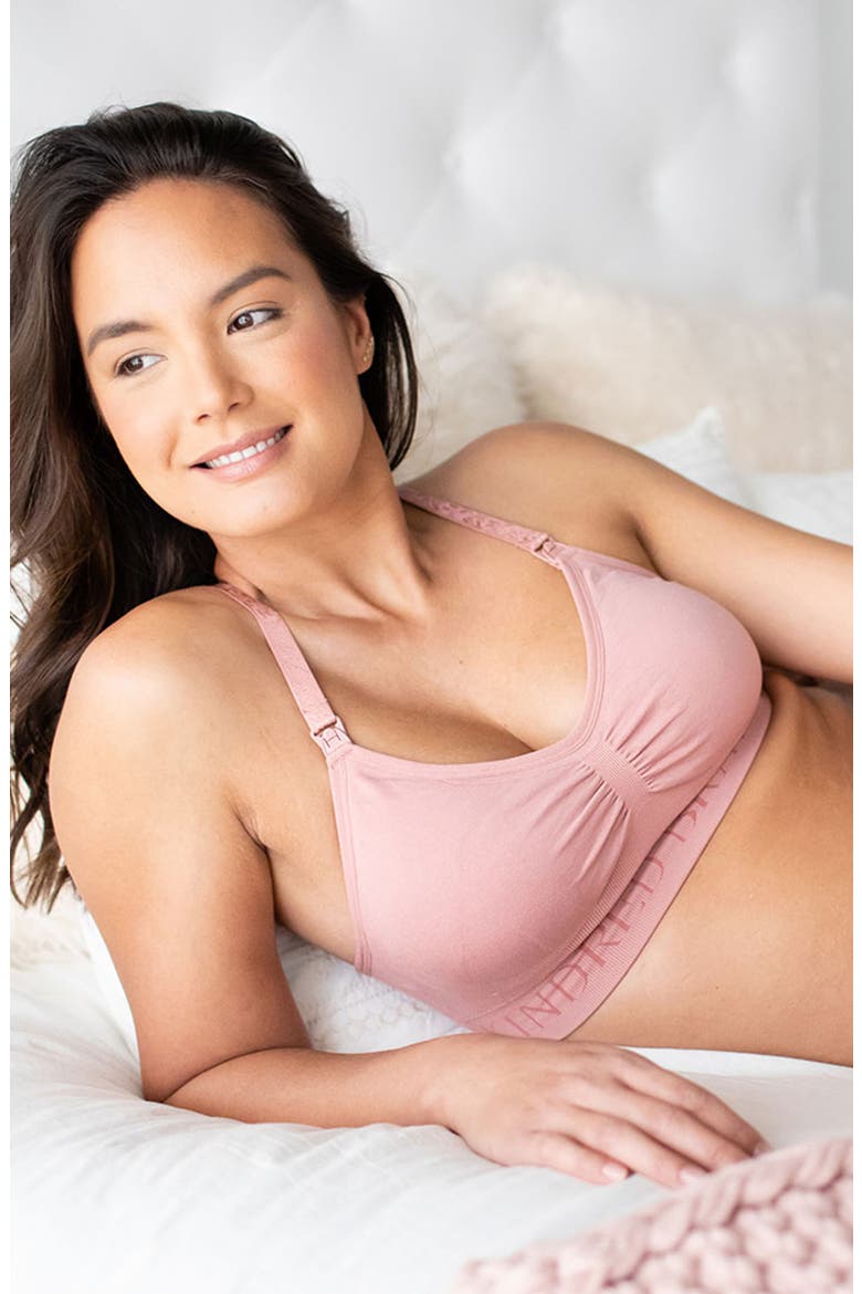 Simply Sublime Lace Racerback Nursing Bralette, Alternate, color, ROSE