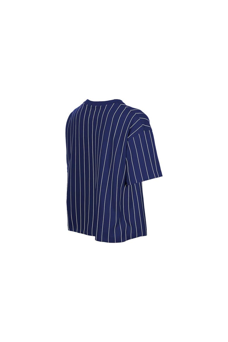 Women's New Era  Navy Los Angeles Dodgers City Connect Throwback Meshback Pinstripe Boxy T-Shirt, Alternate, color, Navy