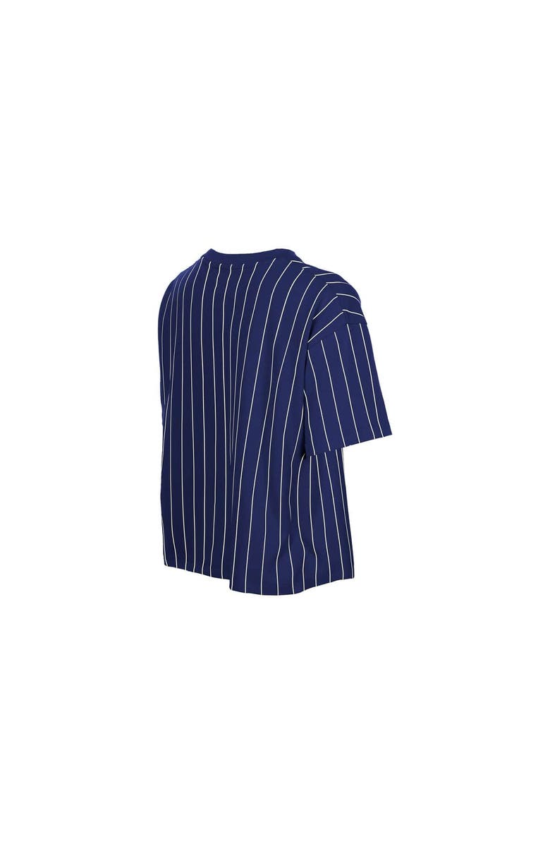 New Era Women's New Era  Navy Los Angeles Dodgers City Connect Throwback Meshback Pinstripe Boxy T-Shirt, Alternate, color, Navy