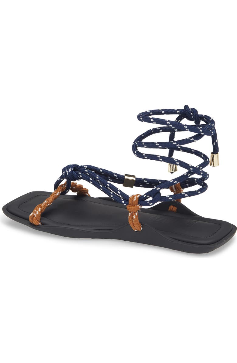 FLOWZE Lace-Up Ropes Water Repellent Slide Sandal, Alternate, color, Blue / Hazelnut