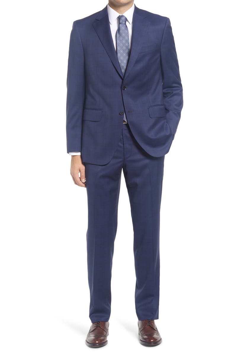 Peter Millar Classic Fit Solid Navy Wool Suit, Main, color,
