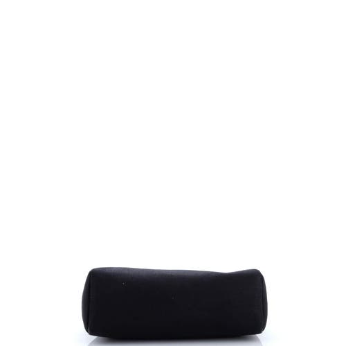 Pre-owned Hermes Hermes Herbag Toile And Leather Pm In Black