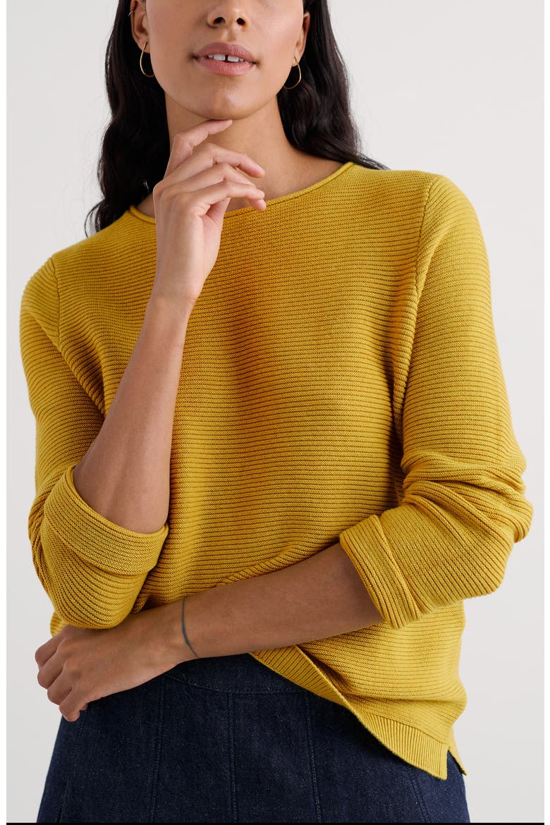 Makers Rib Organic & Recycled Cotton Sweater, Main, color, SISKIN