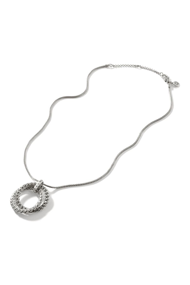 Soft Chain Pendant Necklace, Silver, 1.8mm, Alternate, color, SILVER