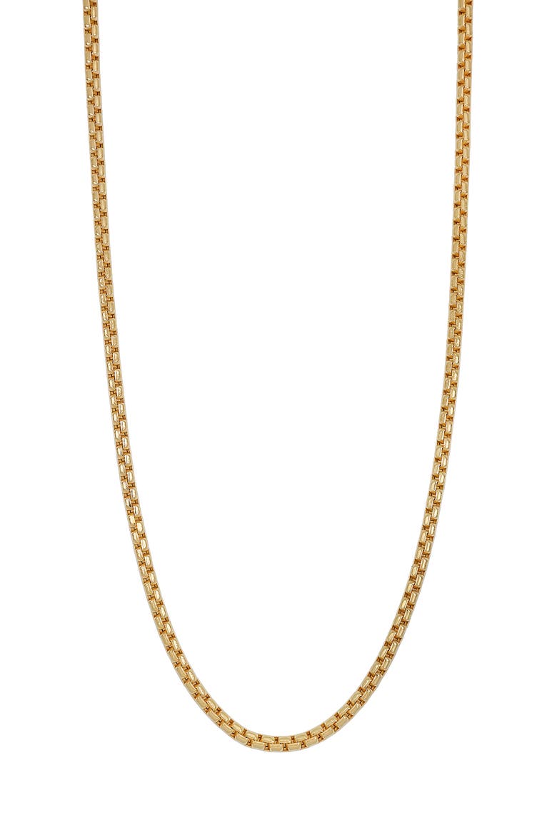 Men's 14K Gold Box Chain Necklace (Nordstrom Exclusive), Main, color, 14K YELLOW GOLD