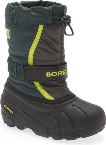 Sorel Kids Winter Outdoor Waterproof Snow Boots on sale Grey Black Red Size 7y