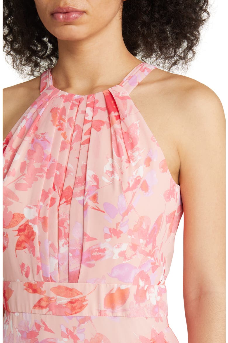 Floral Chiffon Gown, Alternate, color, PINK PRINT