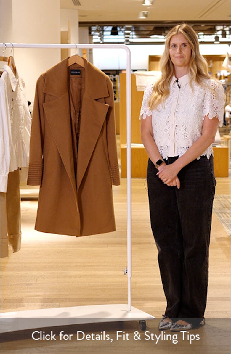 Alpaca & Wool Wrap Coat, sales video thumbnail