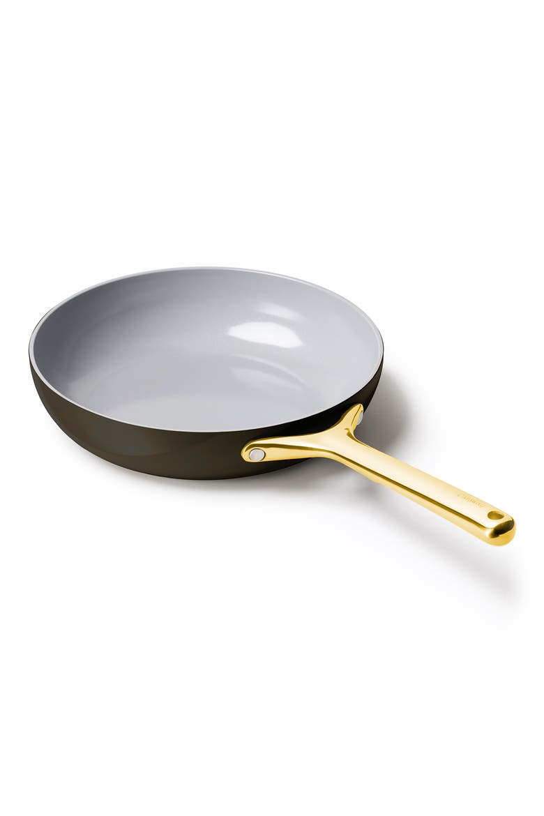 Nonstick Ceramic 10.5-Inch Fry Pan, Main, color, BLACK/ GOLD
