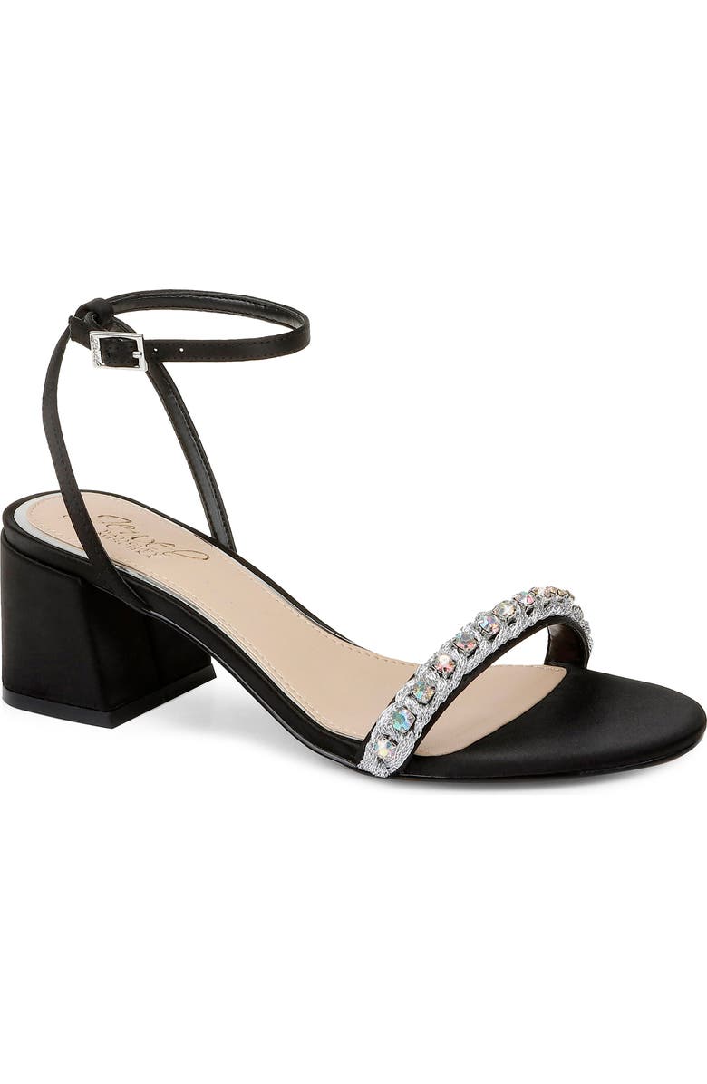Jewel Badgley Mischka Odonna Embellished Ankle Strap Sandal, Main, color,