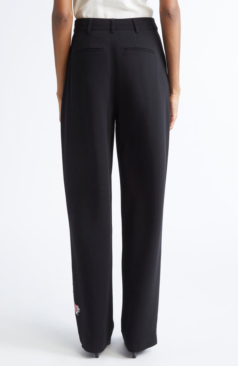 Cinq à Sept Floral Harlan Pants, Alternate, color, Black/ Multi