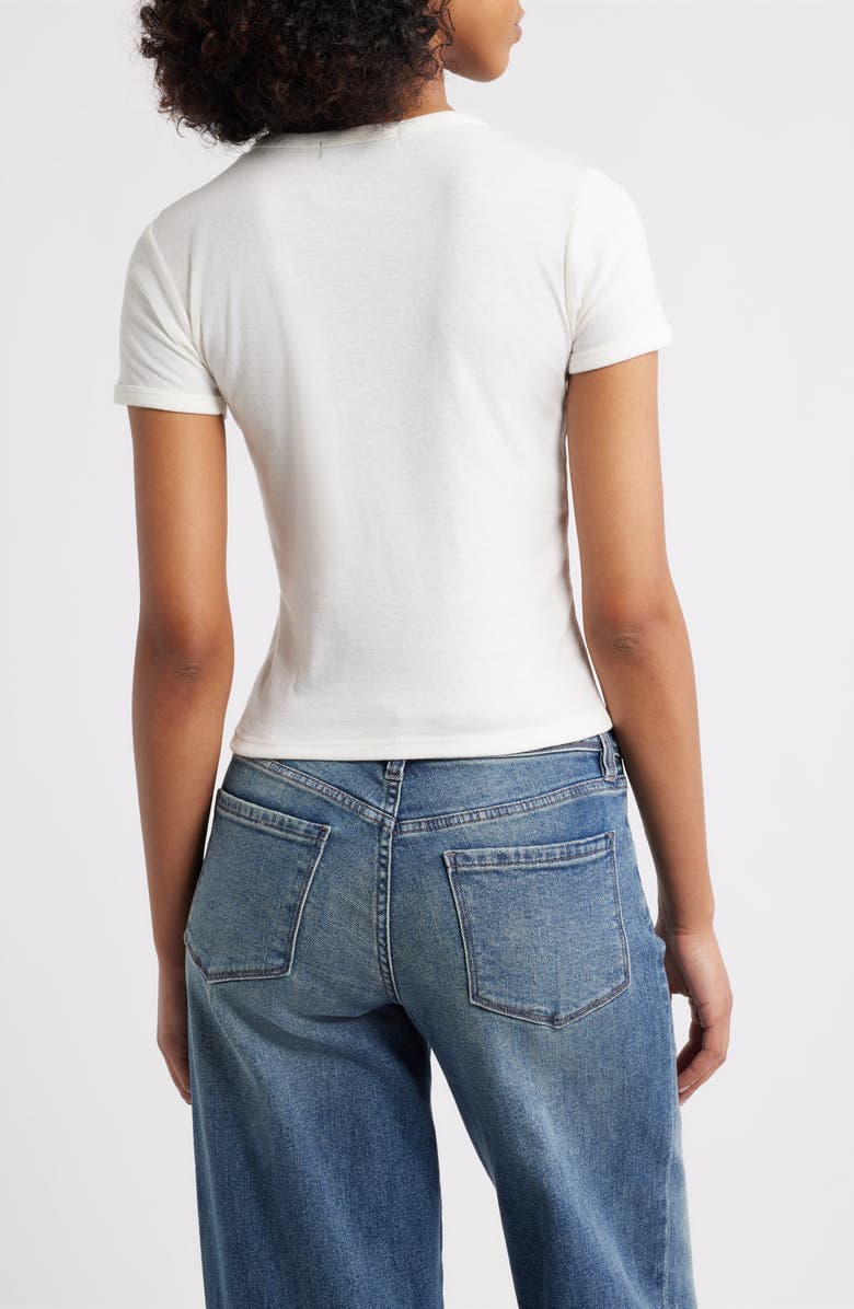 Vinyl Icons Be Nice Bear Graphic Baby Tee, Alternate, color, Marshmallow