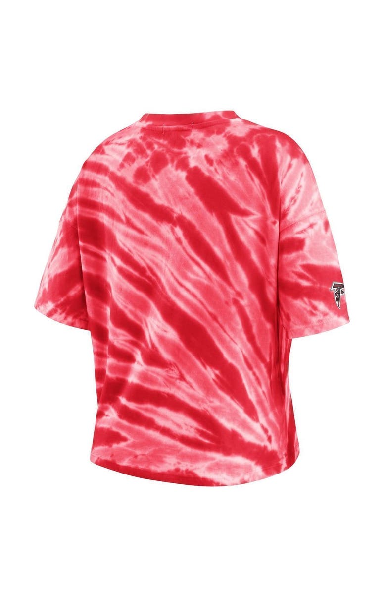 WEAR by Erin Andrews Women's WEAR by Erin Andrews Red Atlanta Falcons Tie-Dye T-Shirt, Alternate, color, 