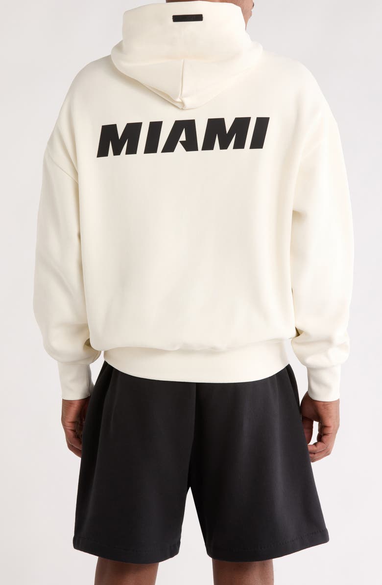 Fear of God Essentials Heat Cotton Blend Hoodie, Alternate, color, Cream White