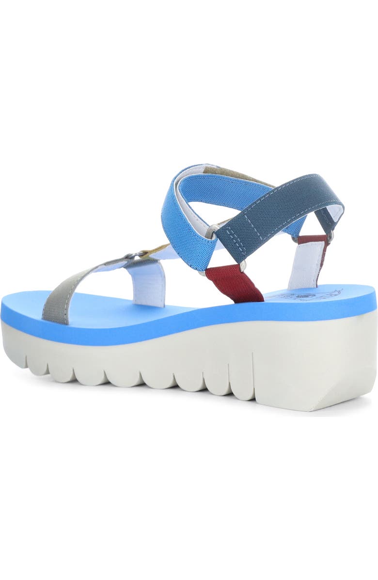 Fly London Yefa Wedge Sandal, Alternate, color, 004 Multi/Azure Grog