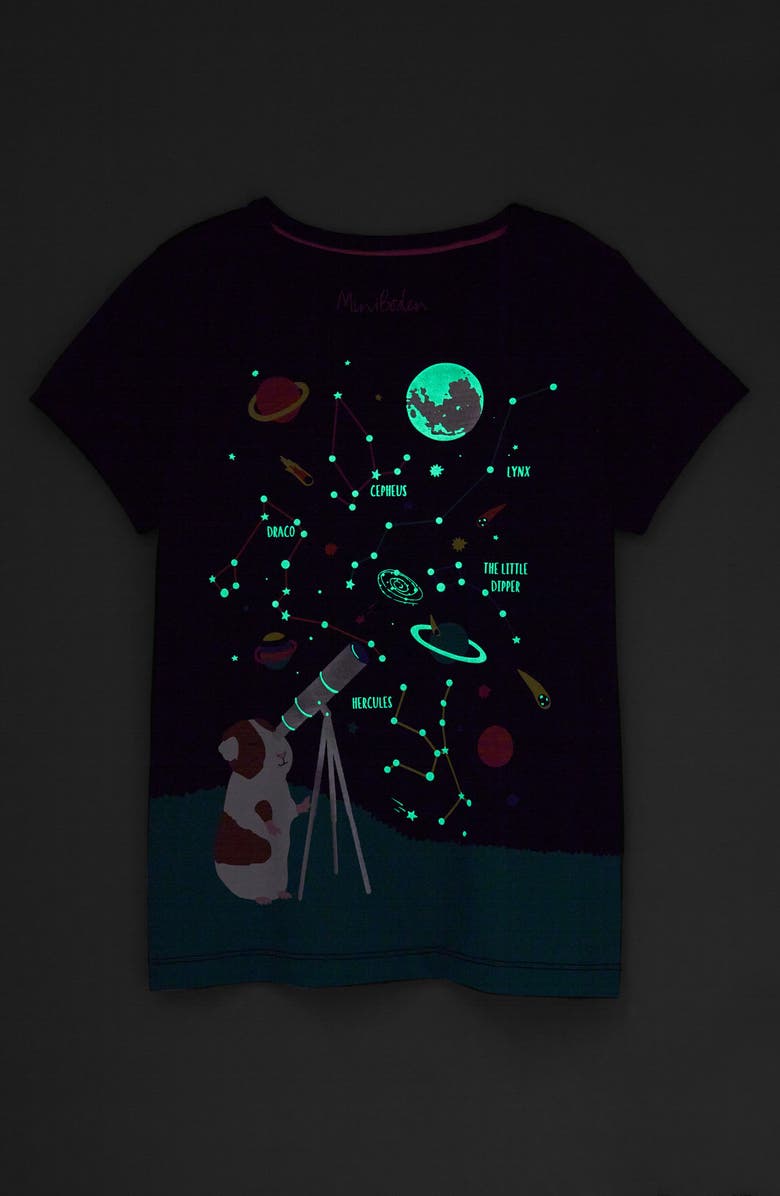 Mini Boden Glow in the Dark Hamster Constellation Graphic Tee
