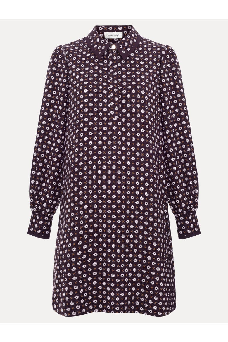 Pamela Foulard Dress, Alternate, color, Burgundy