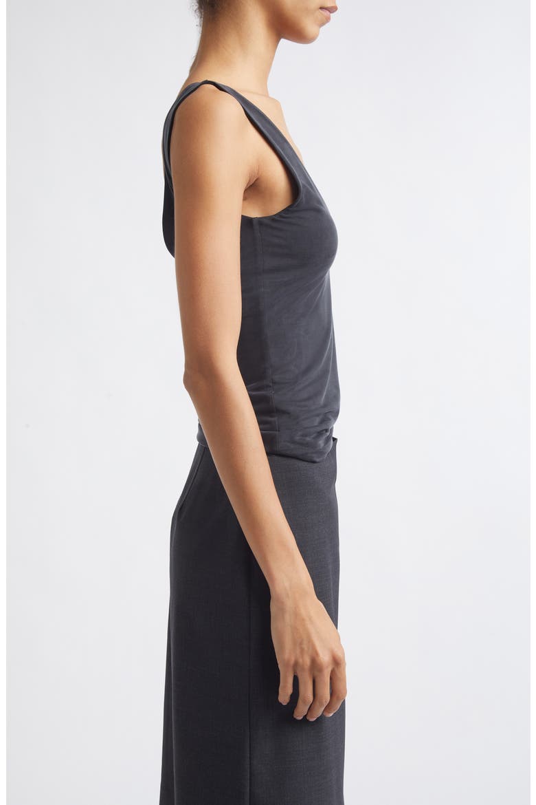 Cupro Jersey Low Scoop Top, Alternate, color, BLACK