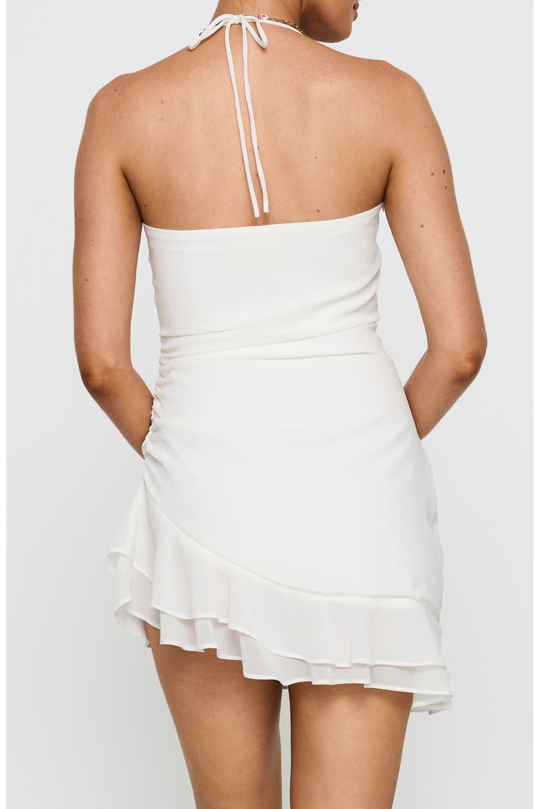 Yara Halter Minidress, Alternate, color, WHITE
