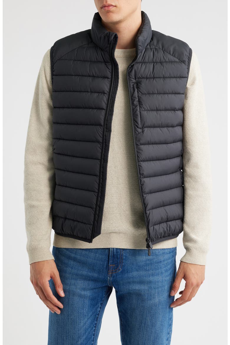 Rhus Water Resistant Puffer Vest, Main, color, BLACK