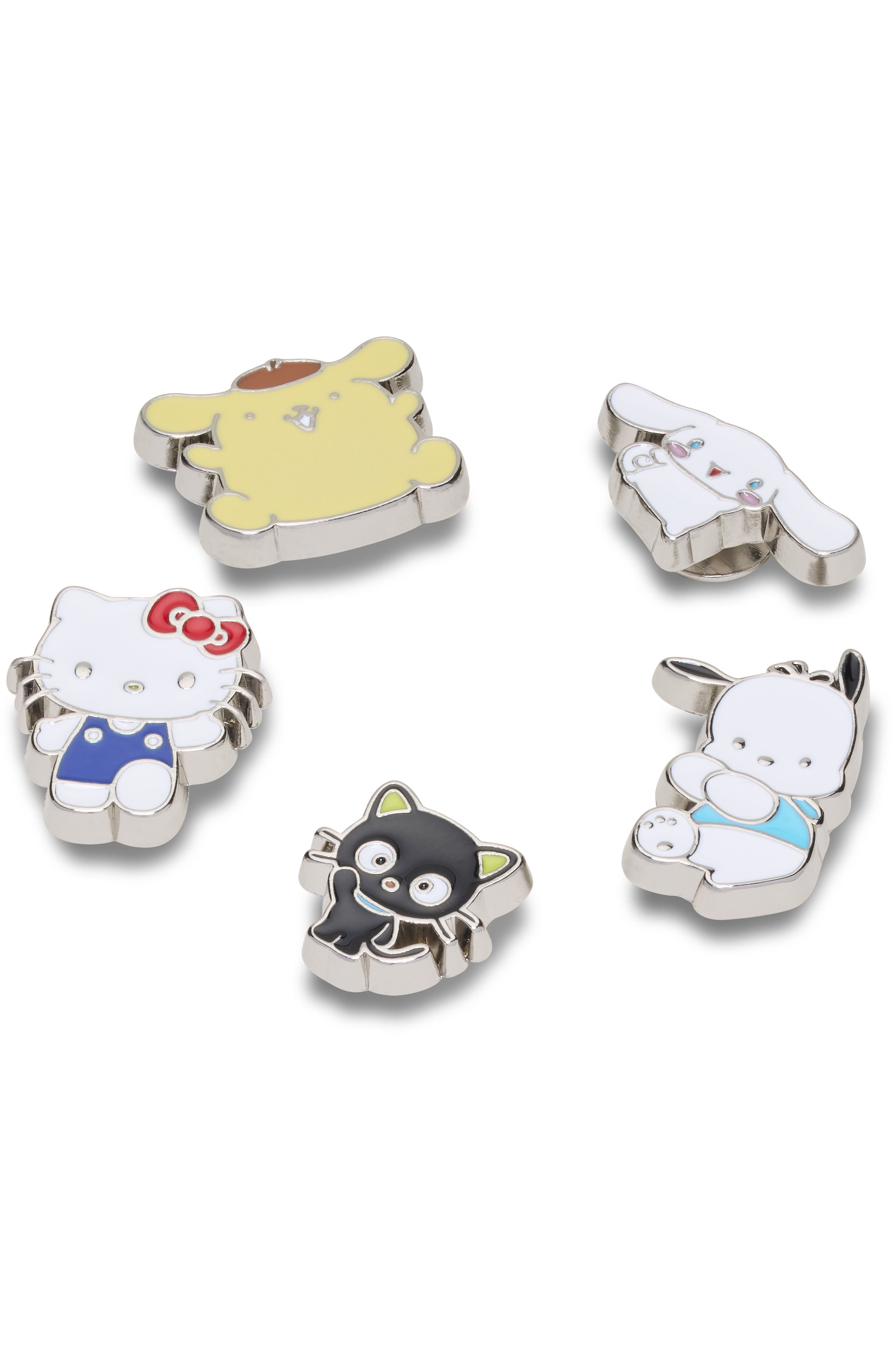 Sanrio Hello Kitty® & Friends 5-Pack Assorted Enamel Jibbitz™ Shoe Charms, Alternate, color, WHITE