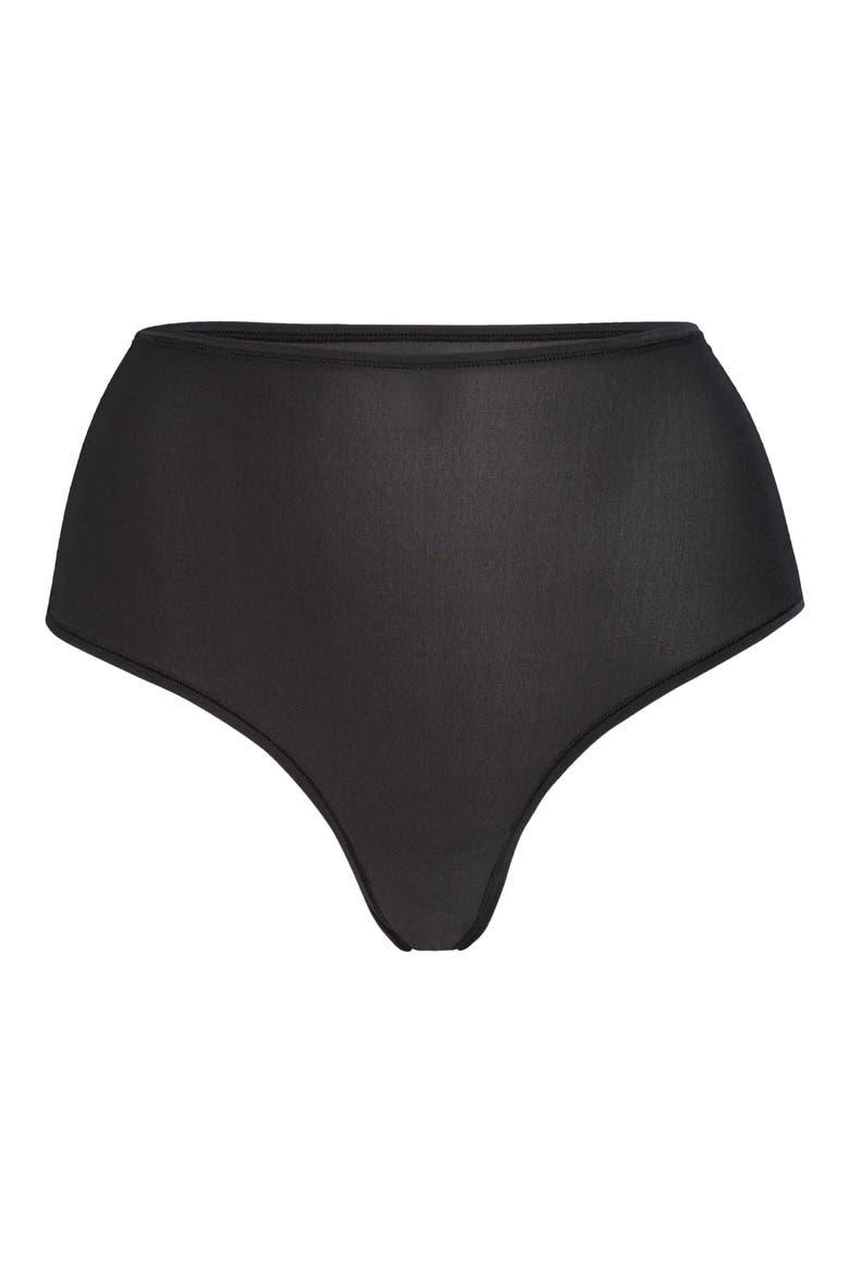 Fits Everybody High Waisted Thong, Alternate, color, ONYX